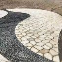 攀枝花 黄金麻冰裂纹地铺石工地铺装案例