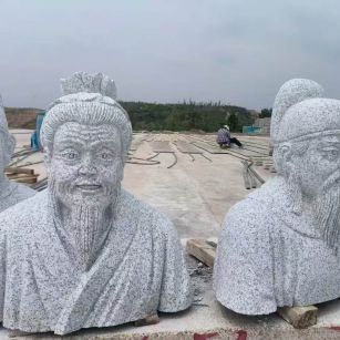 攀枝花 白麻花岗岩石材人物立体雕刻