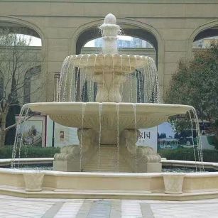 攀枝花 黄金麻花岗岩异型加工——户外庭院石雕流水喷泉