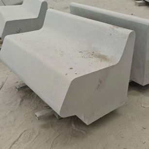 攀枝花 芝麻白花岗岩异形坐凳，石凳