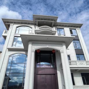 攀枝花白麻别墅外墙干挂石材效果示例