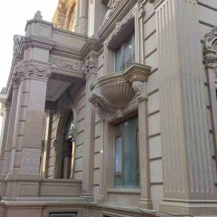 攀枝花 黄金麻花岗岩光面别墅外墙干挂施工完成