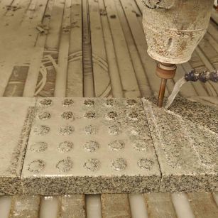 攀枝花 芝麻白花岗岩石材盲人石、盲道石、盲点石