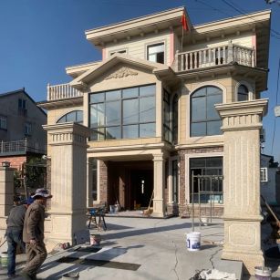 攀枝花 黄金麻花岗岩荔枝面别墅外墙干挂私家专属