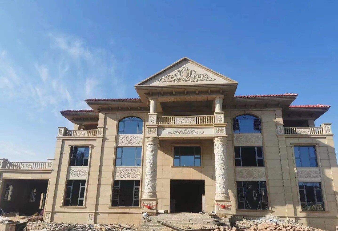 攀枝花 黄金麻花岗岩别墅外墙干挂