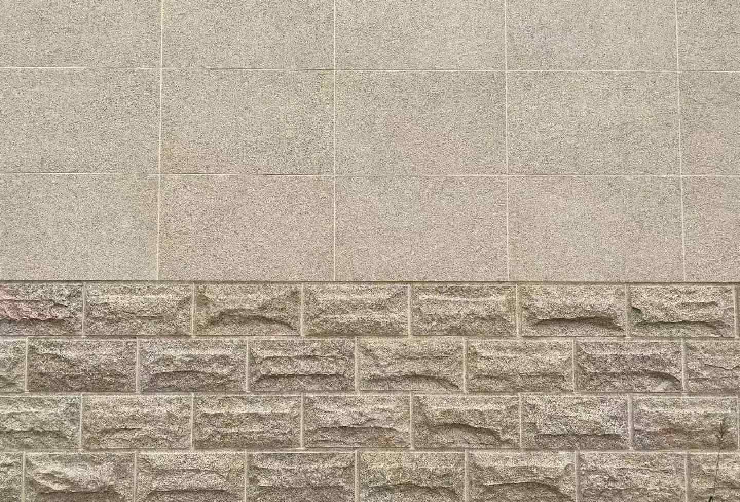 攀枝花 黄金麻自然面蘑菇石配荔枝面干挂